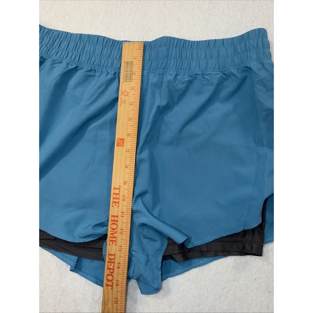 Fabletics‎ Women's Lined Running Shorts Blue Athletic Workout Gym Size L Approx